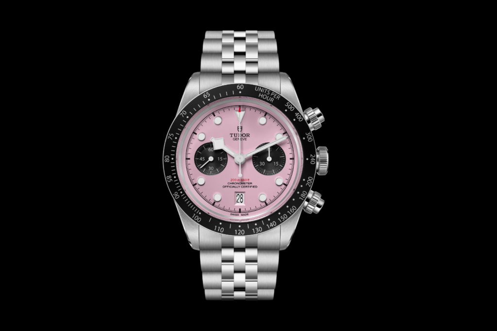 Tudor chrono pink watch