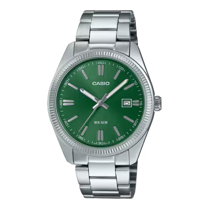 casio mtp green dial