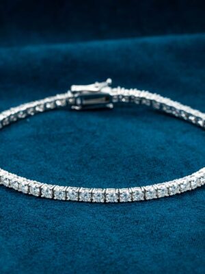 3mm VVS Moissanite Tennis Bracelet (925 Sterling Silver)